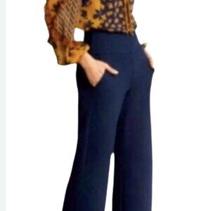 Cabi Women’s Coco Trouser Pants Style  |. Wide Leg Navy Blue